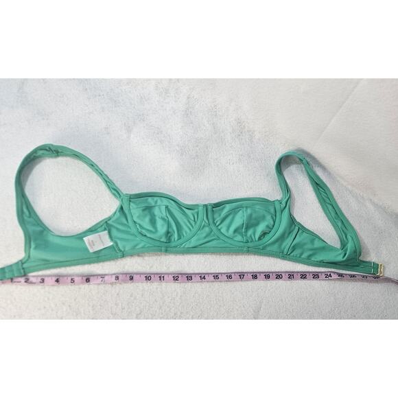 Xhilaration Green Bustier Bikini Top Sz L Unlined Fits 36D - Picture 2 of 5